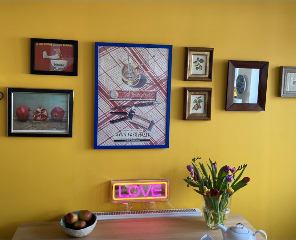 Kitchen gallery wall