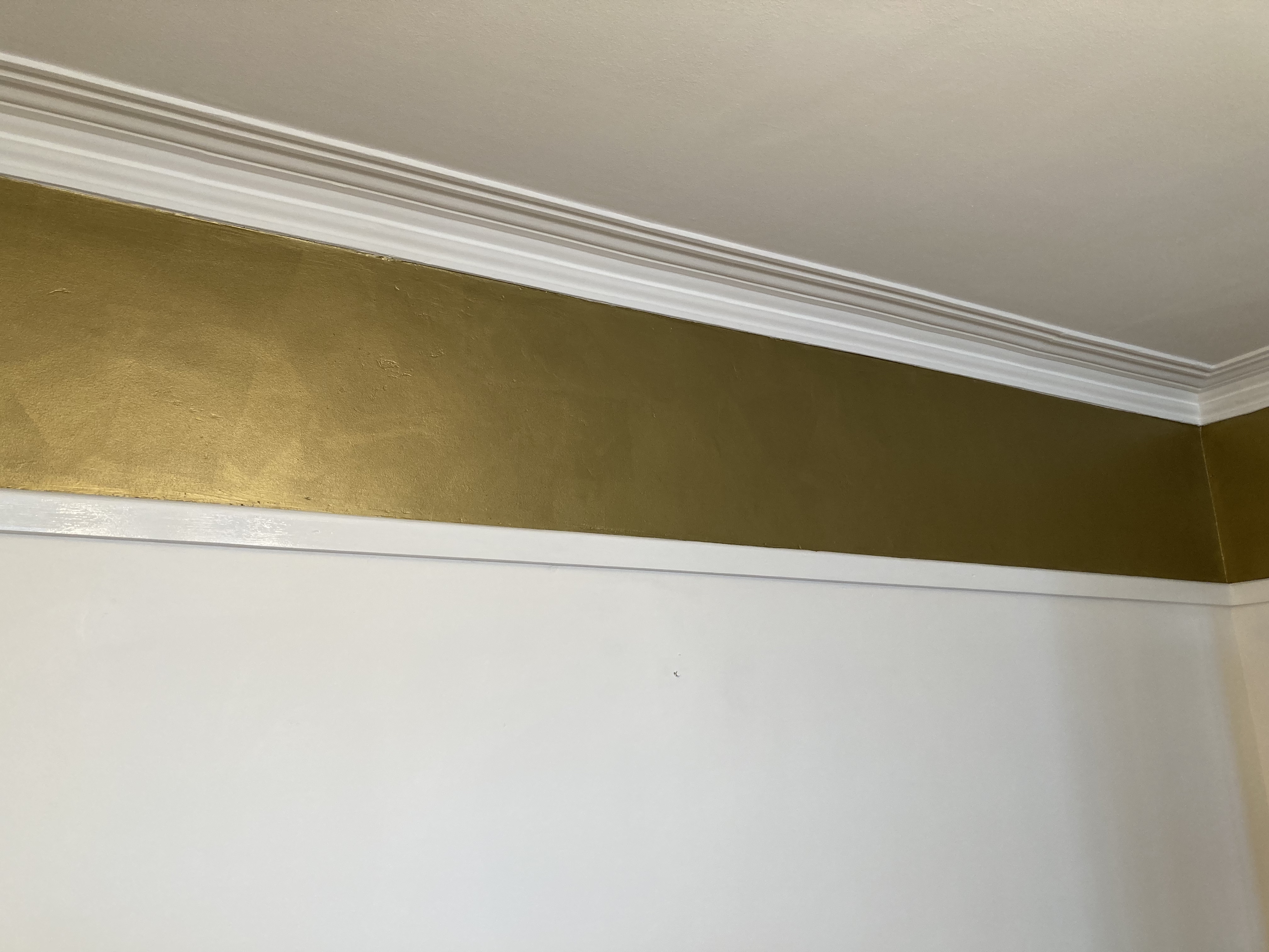 Metallic antique gold living room